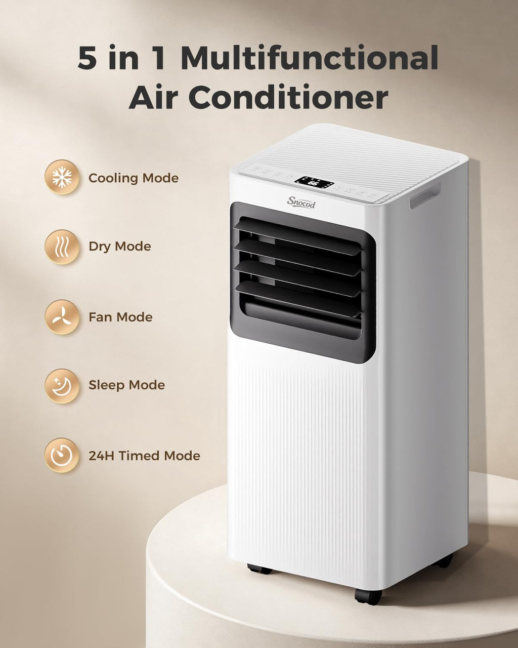 16,000 B T U Portable Air Conditioners for Large Room up to 750 Sq. Ft., 5-in-1 Smart AC with WiFi App, Remote Control, Fast Cooling