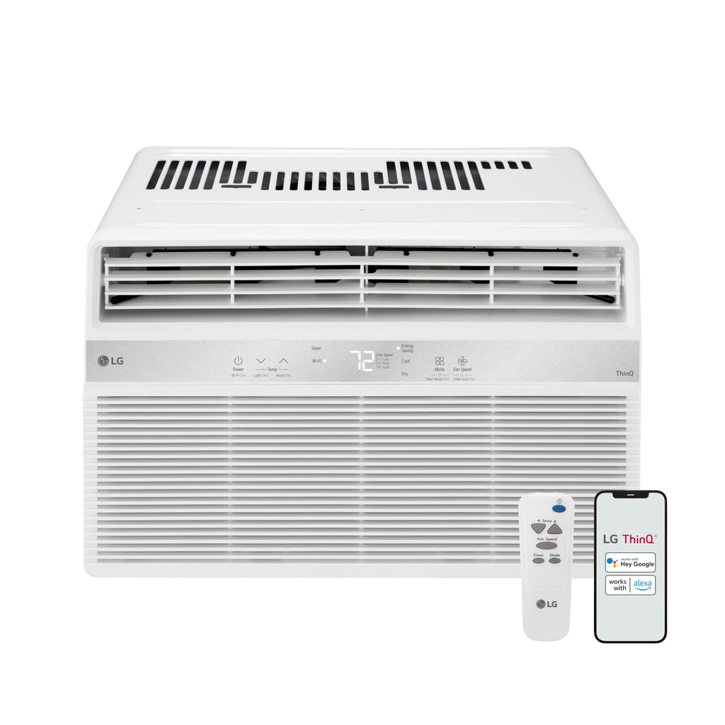 LG LW1025RSMX Window Conditioner, Wi-Fi Enabled w/Remote, 450 Sq.Ft, 4-Way Air Deflection, 2 Cooling