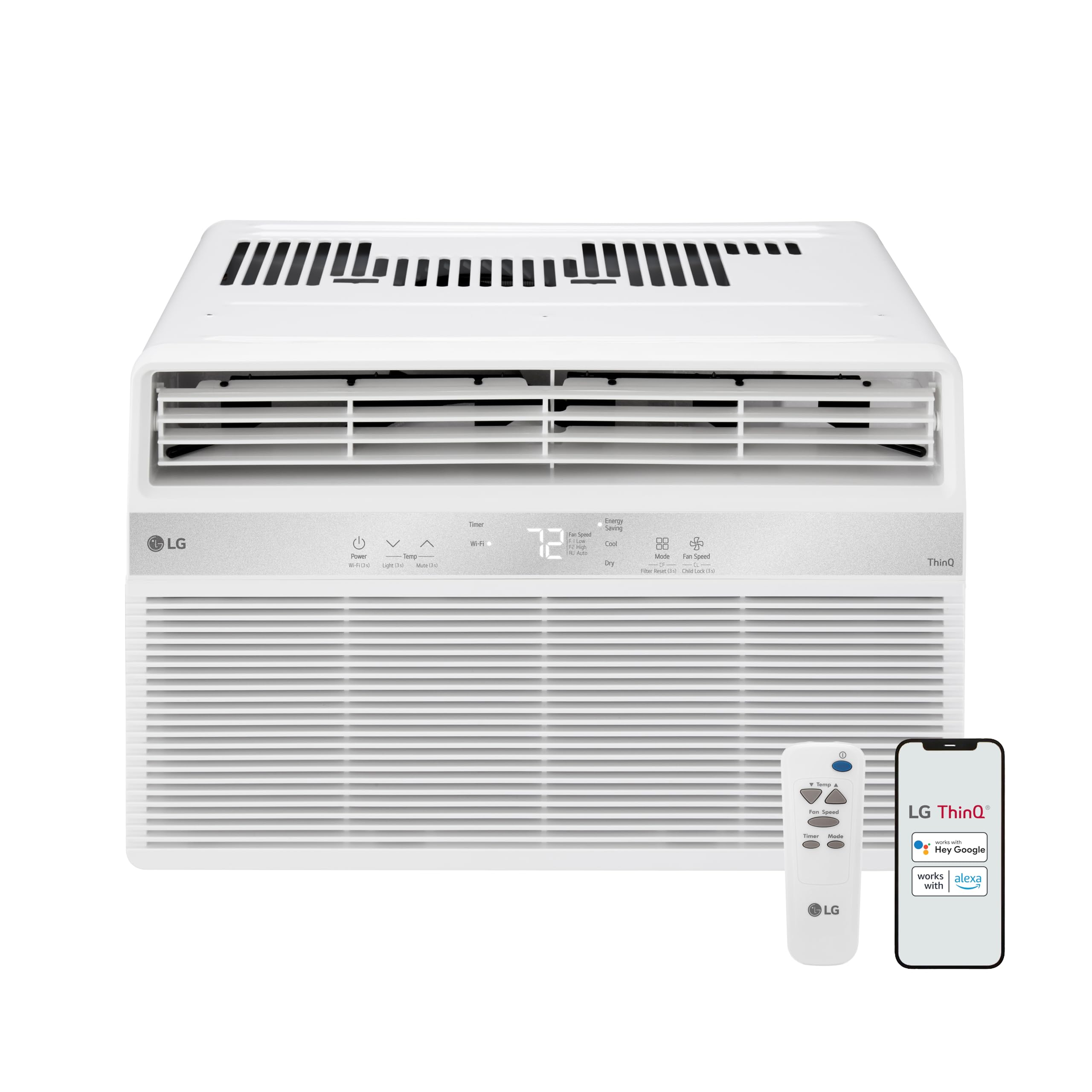 LG LW1025RSMX Window Conditioner, Wi-Fi Enabled w/Remote, 450 Sq.Ft, 4-Way Air Deflection, 2 Cooling