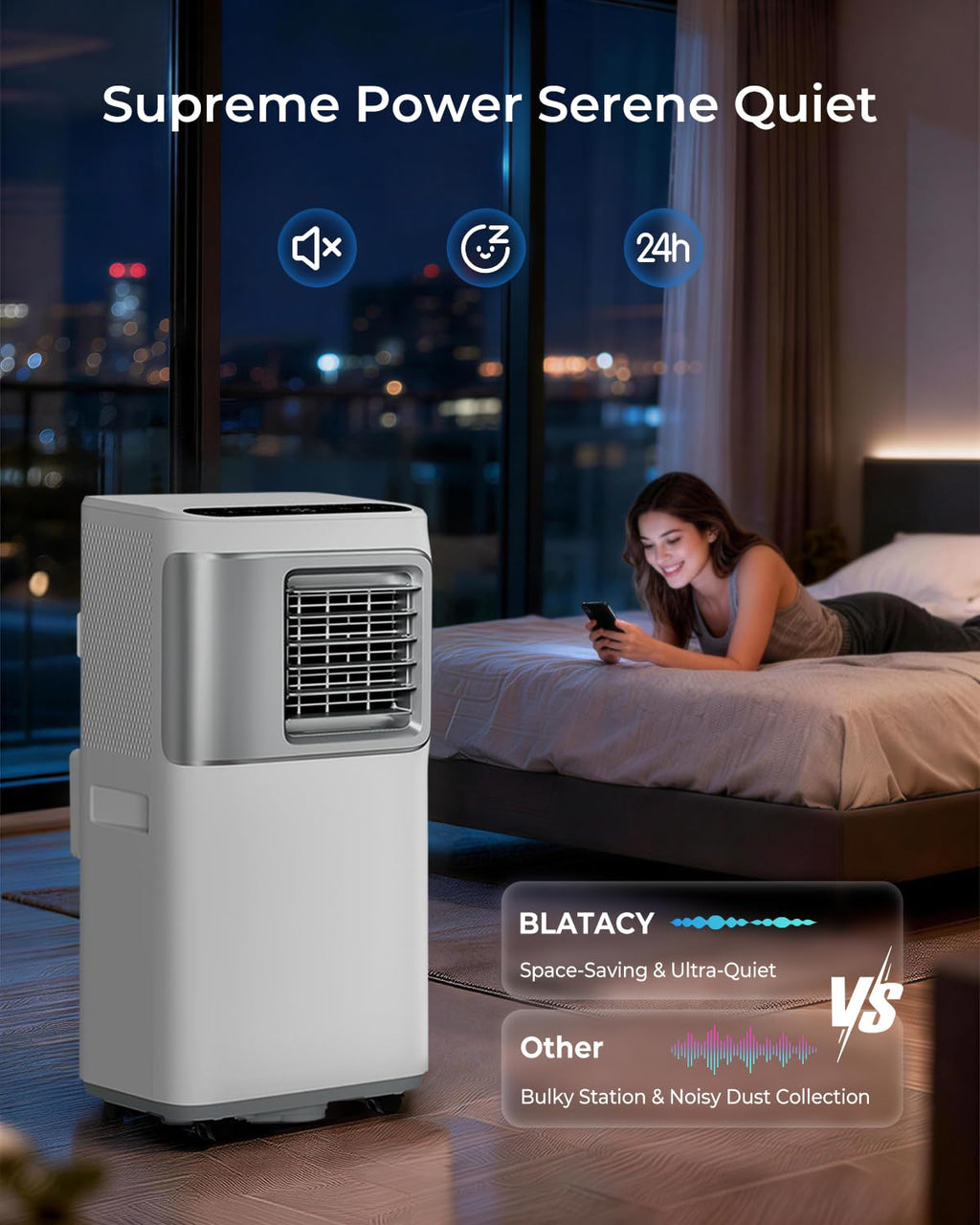16000 BTU Portable Air Conditioners for Large Room up to 730 sq.ft 5-in-1 Smart AC Unit with WiFi APP/Remote Control, Fast Cooling