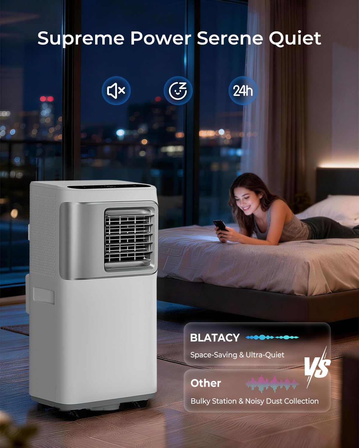 16000 BTU Portable Air Conditioners for Large Room up to 730 sq.ft 5-in-1 Smart AC Unit with WiFi APP/Remote Control, Fast Cooling