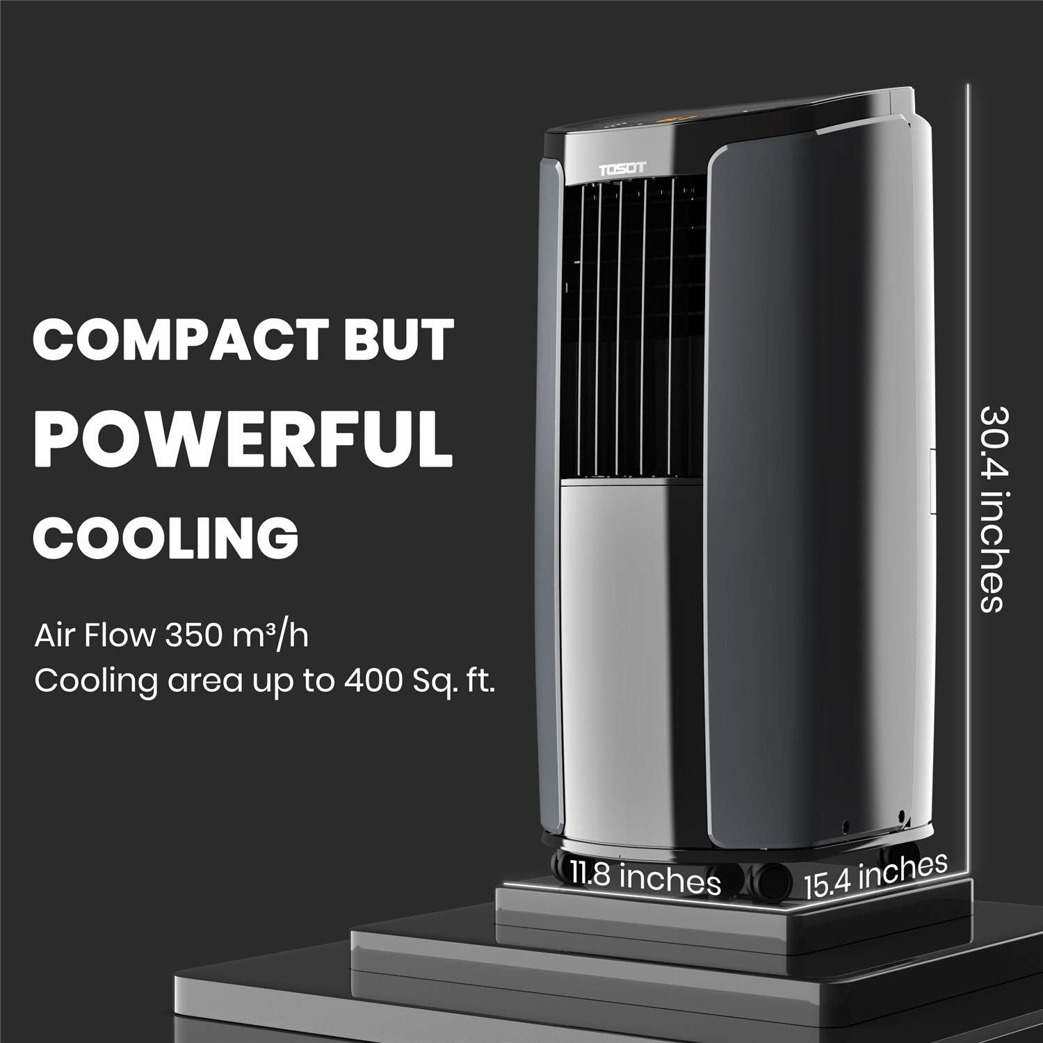 TOSOT 10,200BTU (6,200 BTU SACC) Portable Air Conditioner, Smart Wifi Control, AC Unit with Dehumidifier, Fan