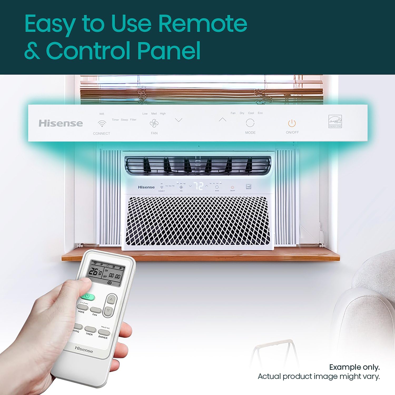 Hisense 5,000 BTU 115V Window Air Conditioner with Mechanical Rotary Controls, Window AC Unit for Apartment