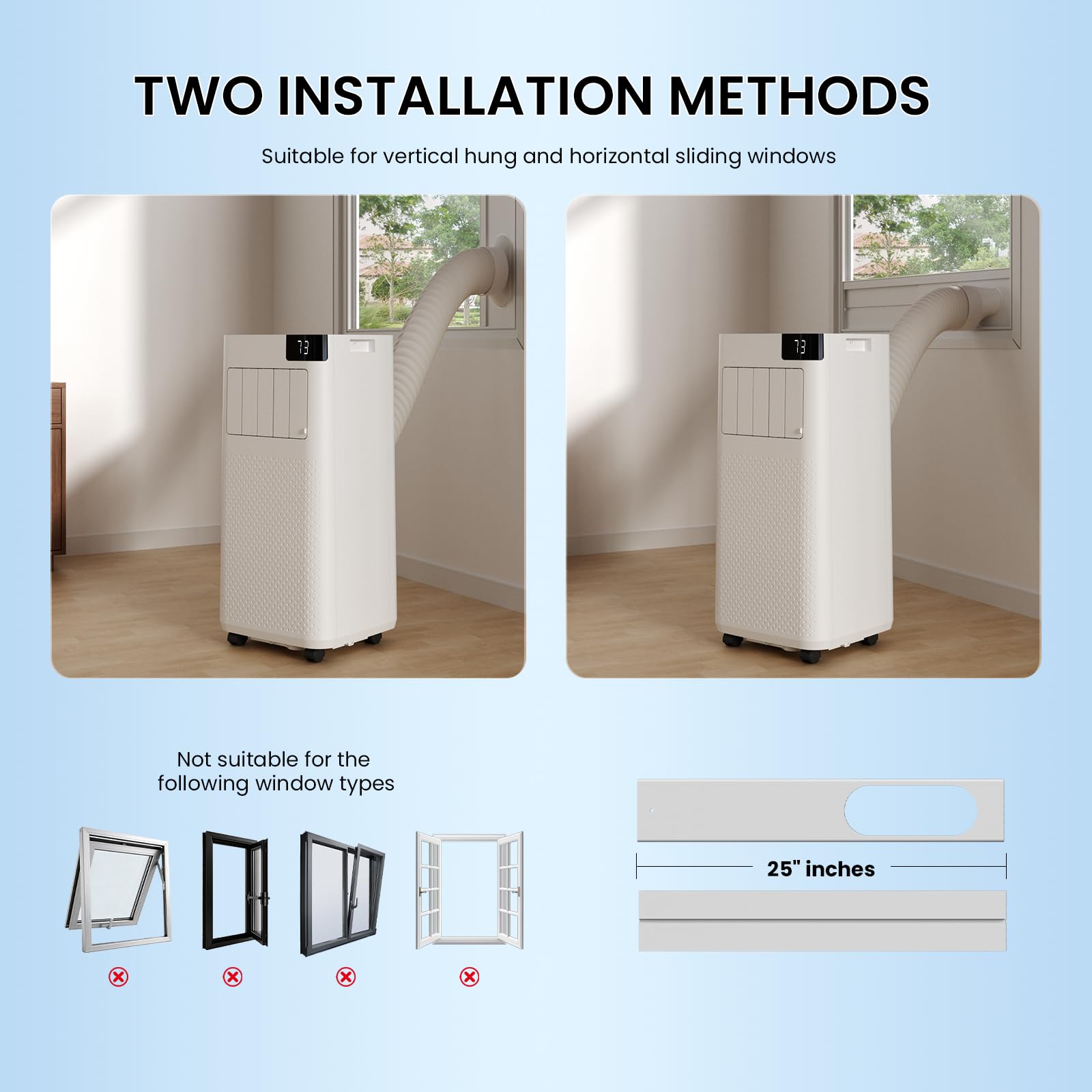 Augsmile Portable Air Conditioner 16,000 BTU with WiFi App Control, 5-in-1 AC Unit (Cool, Fan, Dehumidifier, Sleep, Timer)