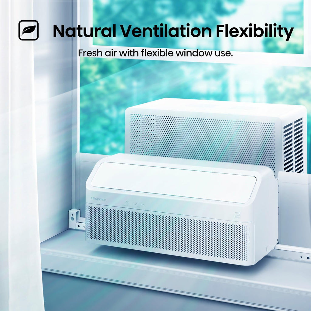 Hisense 8000 BTU Inverter Window Air Conditioner Unit, WiFi Smart App Control, Energy Efficient Quiet Cooling for Large Room