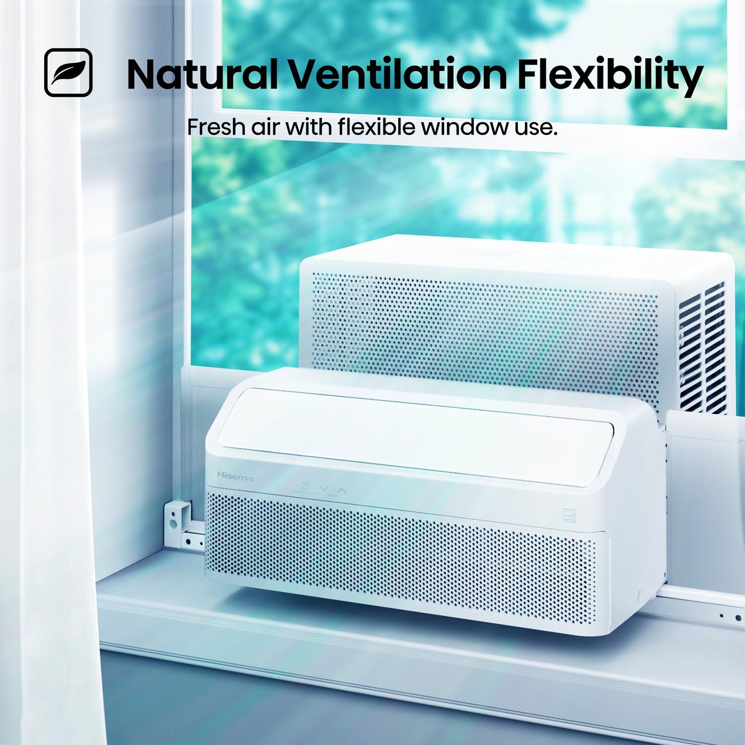Hisense 8000 BTU Inverter Window Air Conditioner Unit, WiFi Smart App Control, Energy Efficient Quiet Cooling for Large Room