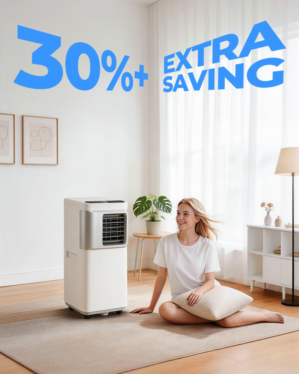 16000 BTU Portable Air Conditioners for Large Room up to 730 sq.ft 5-in-1 Smart AC Unit with WiFi APP/Remote Control, Fast Cooling