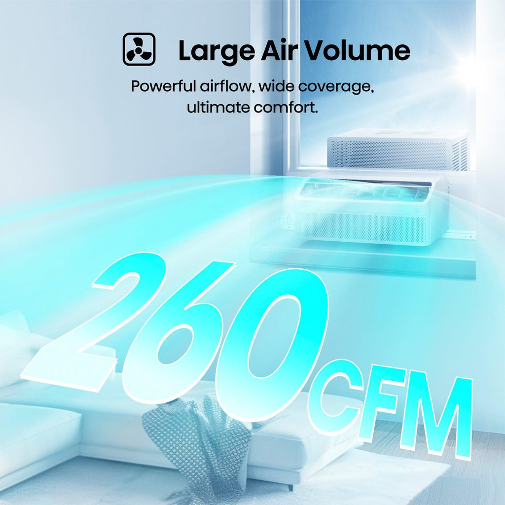 Hisense 8000 BTU Inverter Window Air Conditioner Unit, WiFi Smart App Control, Energy Efficient Quiet Cooling for Large Room