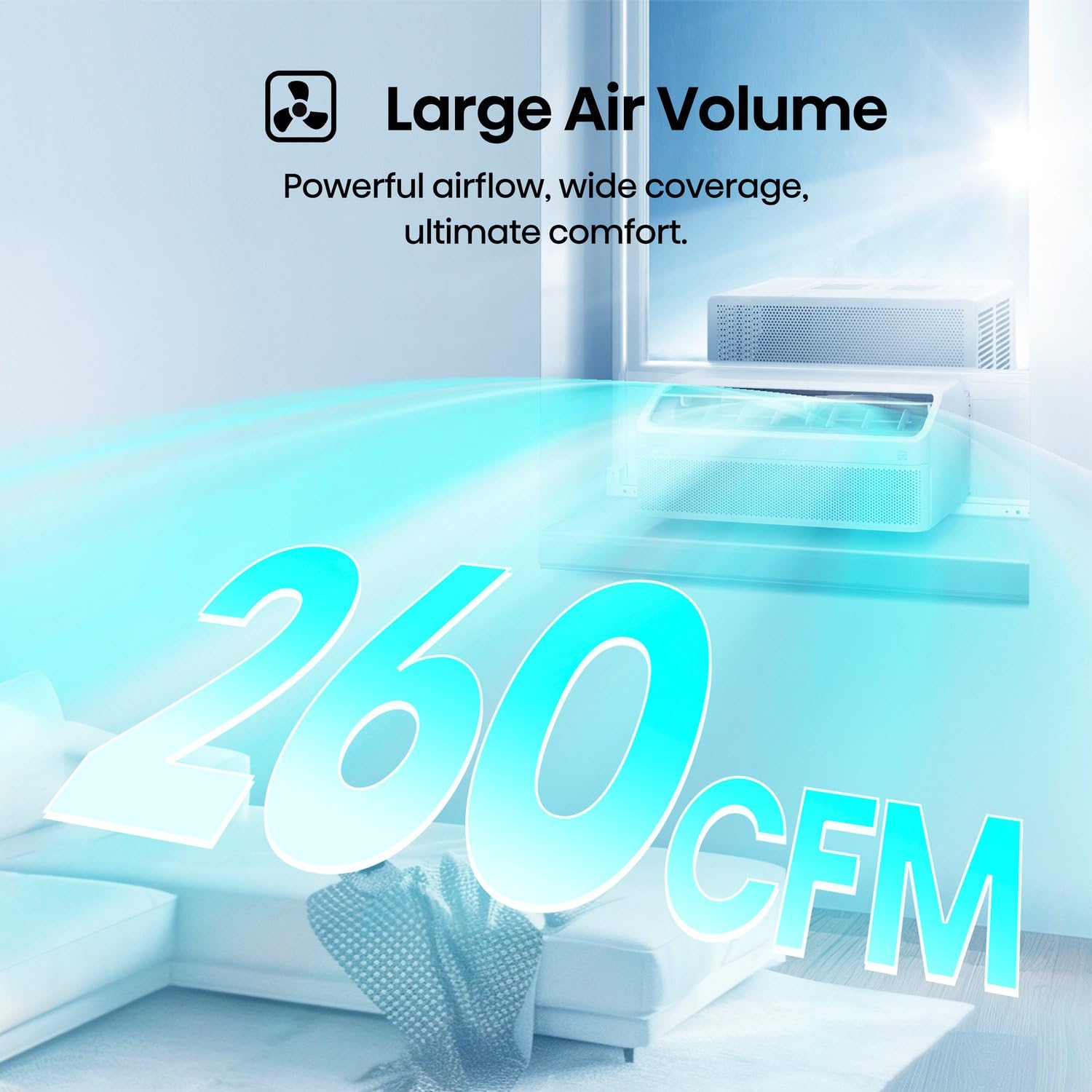 Hisense 8000 BTU Inverter Window Air Conditioner Unit, WiFi Smart App Control, Energy Efficient Quiet Cooling for Large Room