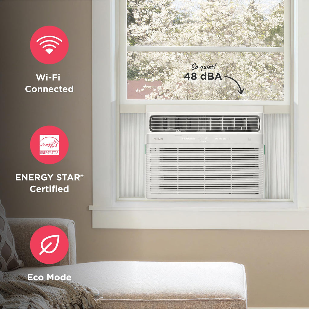 Frigidaire 24,000 BTU Smart Inverter Window Air Conditioner with Wi-Fi and Energy Star Certification, Cools Up to 1,020 Sq. Ft.