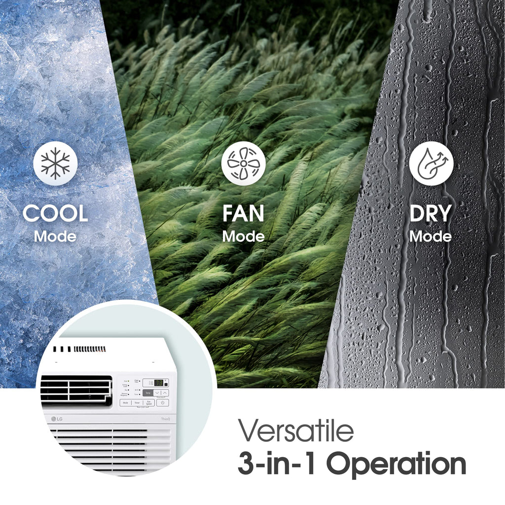 LG 10000 BTU Window Air Conditioners [2023] Remote Control WiFi App Ultra-Quiet Washable Filter Cools 450Sq.Ft