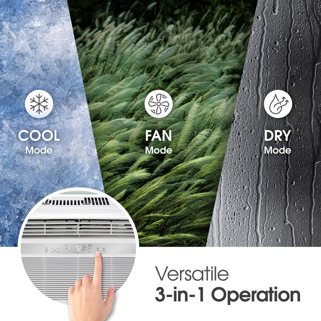 LG LW1025RSMX Window Conditioner, Wi-Fi Enabled w/Remote, 450 Sq.Ft, 4-Way Air Deflection, 2 Cooling