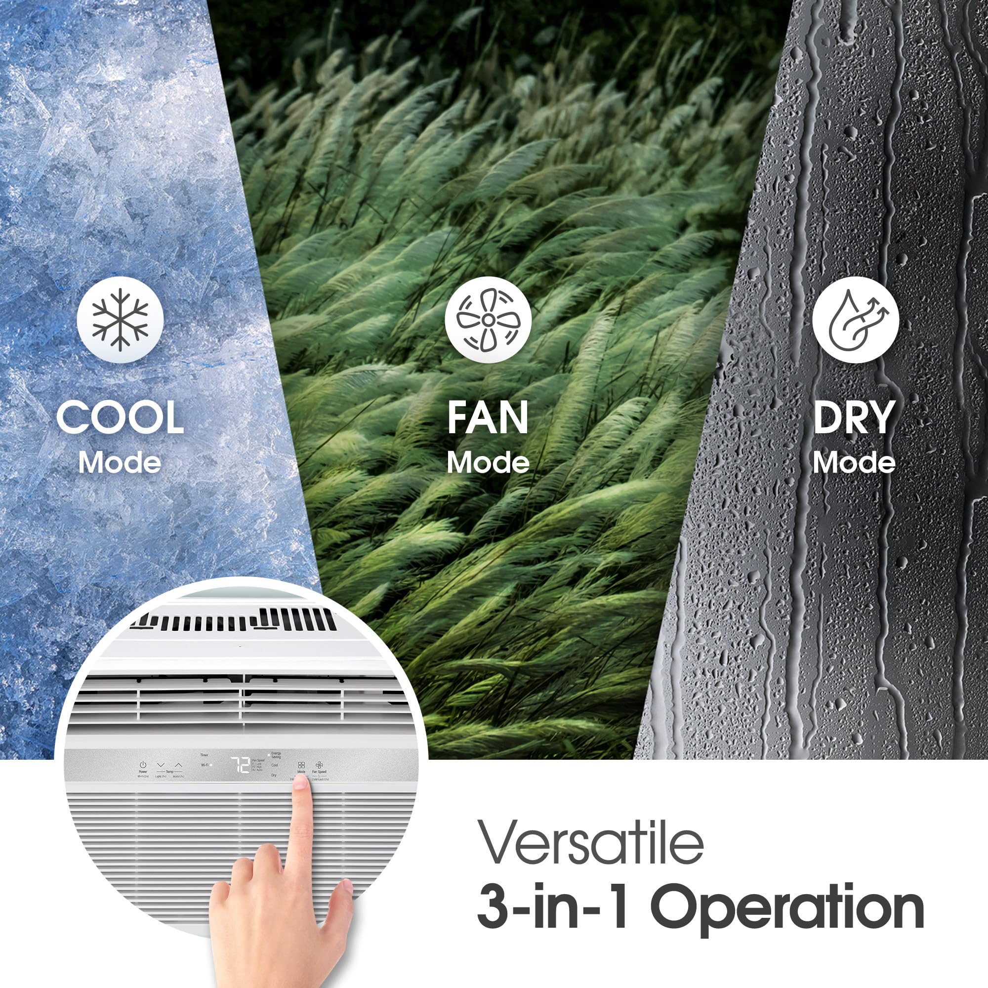LG LW1025RSMX Window Conditioner, Wi-Fi Enabled w/Remote, 450 Sq.Ft, 4-Way Air Deflection, 2 Cooling